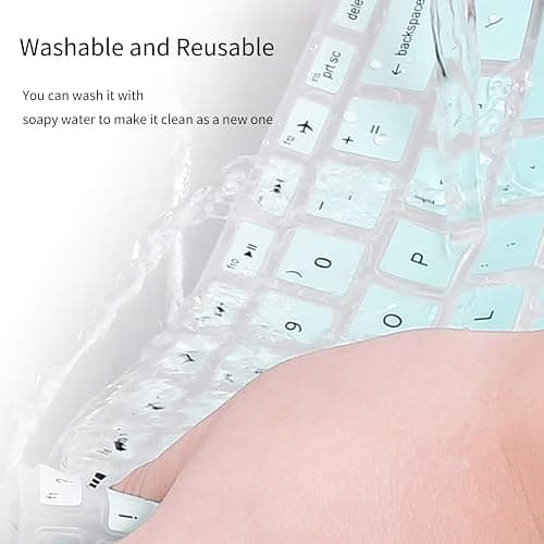 Keyboard Cover for DELL Inspiron 11.6" Chromebook/DELL Chromebook 11 3100 C3181 3120 3180 3181 3189 5190 11.6 inch/DELL Chromebook 13 3380 13.3" Chromebook Protective Skin, Ombre Mint Green thumbnail 8