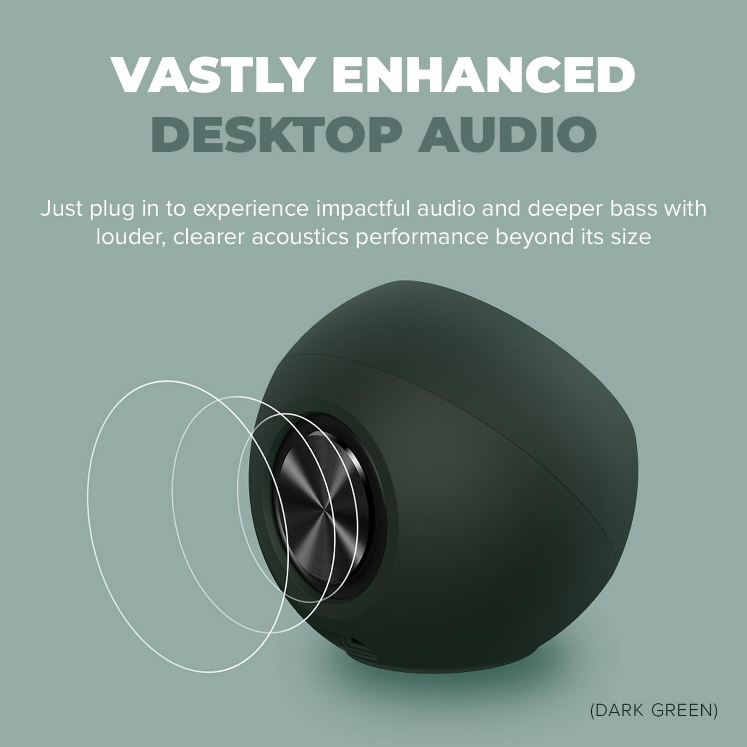 Creative Pebble Pro Minimalist 2.0 USB-C Computer Speakers with Bluetooth 5.3 and Customizable RGB Lighting, Clear Dialog and BassFlex Tech, USB Audio, Headset Port, for PC and Mac (White) thumbnail 3