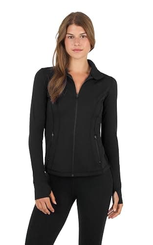 90 Degree By Reflex Full Zip Running Track Jacket Lightweight Athletic Slim Fit Jacket with Thumbholes - Image 1