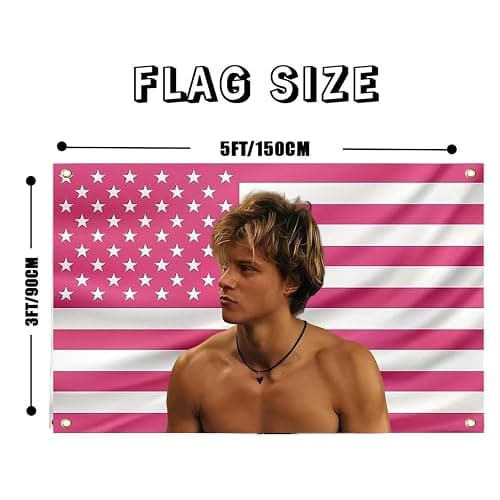 JJ Maybank Flag,3 x 5FT jj pink american flag,jj maybank funny tapestry poster merch,For College Dorm Room Decor,Outdoor Parties, Gift,Tailgates Yard,Poster for Bedroom Decoration thumbnail 3
