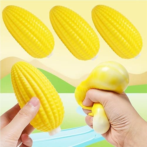MSRRTUSY 2Pcs Corn Stress Relief Toys,Funny Cute Stretchy Squishy Toys,Squeeze Toy for Adults and Kids,Squishy Fidget Toys,Classroom Prizes,Party Favors, Birthday Gift, Goodie Bag Stuffers thumbnail 5