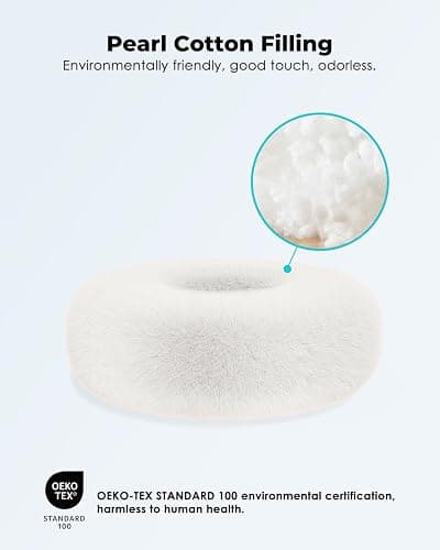 Viozon Tablet Stand Pillow, Compatible with 4.7"-13" Phone/Tablet, iPad, iPhone, Samsung, Google, Kindle, 360°Adjustable Phone Holder for Bed with Soft Plush Fabric, and Detachable Bowl, White thumbnail 8