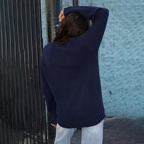 Women American Flag Sweater Long Sleeve Crew Neck Loose Fit Knit Pullover Tops USA Casual Loose Pullover Sweater thumbnail 6