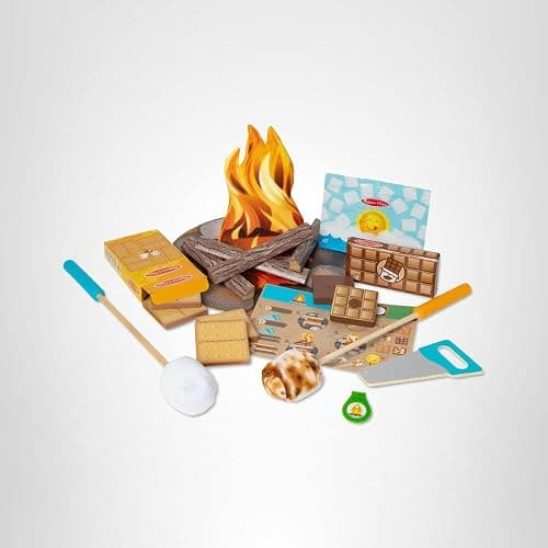 Melissa & Doug Let's Explore Campfire S’mores Set with Toy food & Kids Play Kitchen Accessories, Preschool Learning Toys for Girls & Boys 3+ thumbnail 10