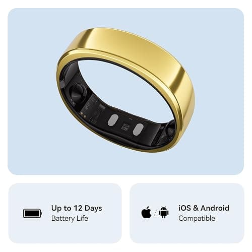 RingConn Gen 2, World’s First Smart Ring with Sleep Apnea Monitoring, No APP Subscription, 12-Day Battery Life, Stress/Heart Rate/Women's Health Tracker, Android & iOS Compatible (Gold, Size 8) thumbnail 7