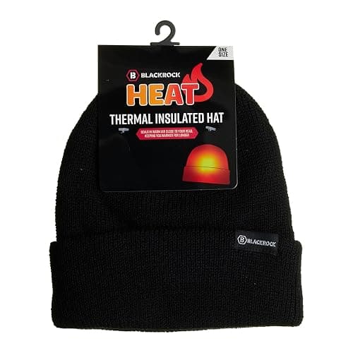 Blackrock Black Beanie Hat for Men and Women, Running, Lightweight, Skull Caps, Thermal Beanie, Winter Work Hat, Unisex - One Size - Image 1