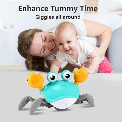 control future Crawling Crab Baby Toy - Infant Tummy Time Toys 3 4 5 6 7 8 9 10 11 12 Babies Boy 3-6 6-12 Learning Crawl 9-12 12-18 Walking Toddler 36 Months Old Music Development 1st Birthday Gifts thumbnail 5