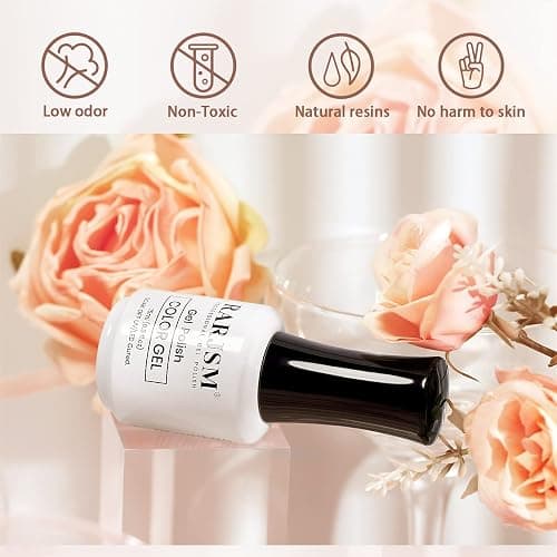 RARJSM Gel Nail Polish Jelly Pink Translucent Sheer Nude Colors Neutral Skin Tone Gel Polish Milky Clear Ice Pink 15ml Single Bottle Soak off UV LED Cured at Home Salon DIY French Manicure Nails Art - Baby Pink thumbnail 2