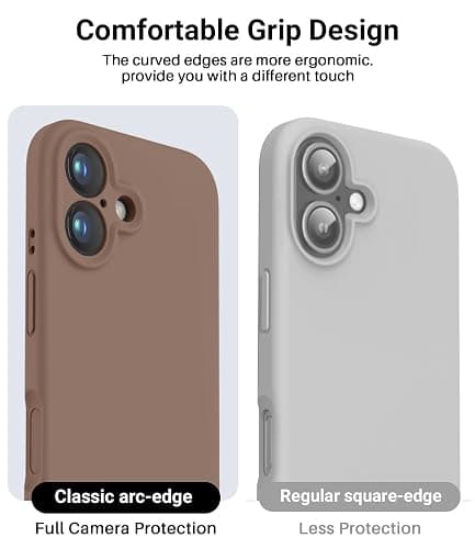 OTOFLY Designed for iPhone 16 Case,[Camera Control Button Coverage][12FT Military-Grade Protection] Silicone Shockproof Slim Cover Women Men 16 Phone Case 6.1 inch, Light Brown thumbnail 3
