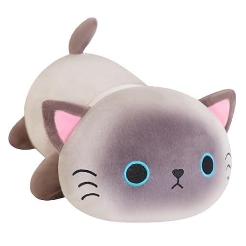 SQEQE Weighted Siamese Cat Plush, Weighted Siamese Cat Stuffed Animal, Cute Plushies Soft Pillow Toy Gift for Kids Adults 23.6 Inch, 3.1 Lbs - Image 1