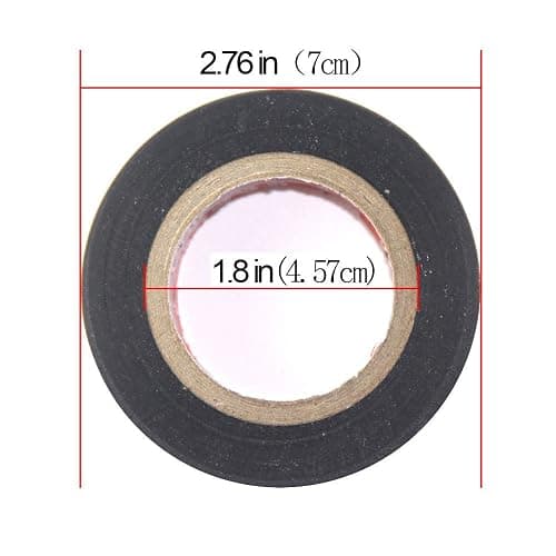 FOMMEN Color Guard Tape 4 Pack PVC Electrical Glue Tape, 66 Feet 0.7 Inch Black and White Insulation Tape thumbnail 3