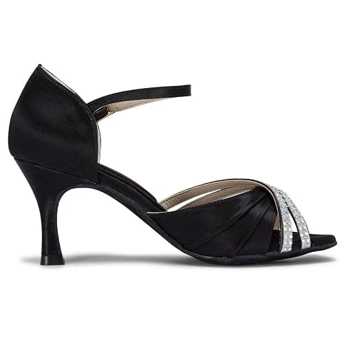 JIAJIA 20524 Women's Satin Sandals Flared Heel Latin Salsa Performance Dance Shoes thumbnail 5