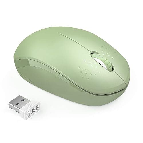 seenda Wireless Mouse, 2.4G Noiseless Mouse with USB Receiver Portable Computer Mice for PC, Tablet, Laptop with Windows System (Olive Green)