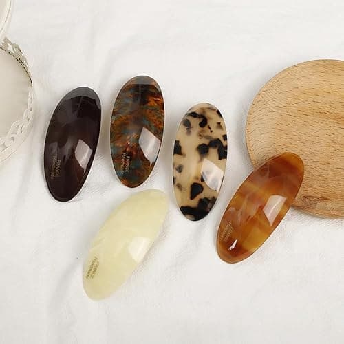 3 PCS Acetate Hair Barrette,Large Vintage Hair Barrette for Women,French Tortoise Shell Hair Clips Vintage Snap Hair clips Accessories Gifts for Women Girls Thick Hair thumbnail 7