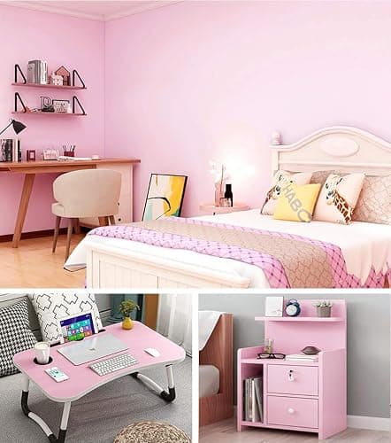 197"x17.7" Pink Wallpaper Solid Color Peel and Stick Wallpaper Pink Contact Paper Self-Adhesive Removable Wall Paper for Wall Covering Cabinet Countertop Vinyl Roll thumbnail 4
