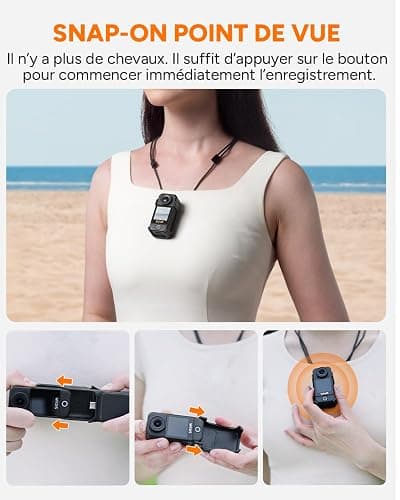SJCAM C400 Camera Vlog Bundle (64G)-Caméra d'action 4K avec 7H d'Autonomie Exceptionnelle,Écran Tactile Rotatif 2.29",Imperméable,Stabilisation 6 Axes,pour Youtube,Vlog,Voyages,Activités,Noir thumbnail 7