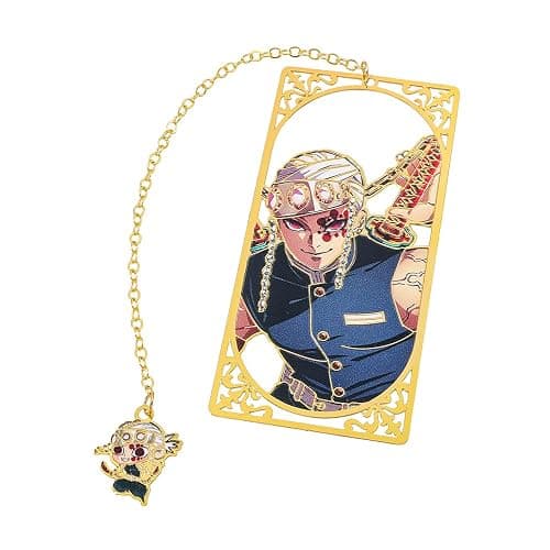 Demon Kamado Bookmark Page Mark, Anime Tanjiron Zenitsu Giyuu Kyoujurou Figure Reading Tool, Stationery Gifts for Reading Lovers Bookworm (Style D) thumbnail 6