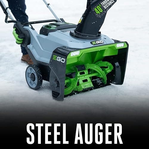 EGO Power+ 21" Electric Snow Blower, Gray/Black, Cordless Steel Auger, Includes (2) 56V 5.0Ah Batteries and Dual Port Charger, SNT2112 thumbnail 6