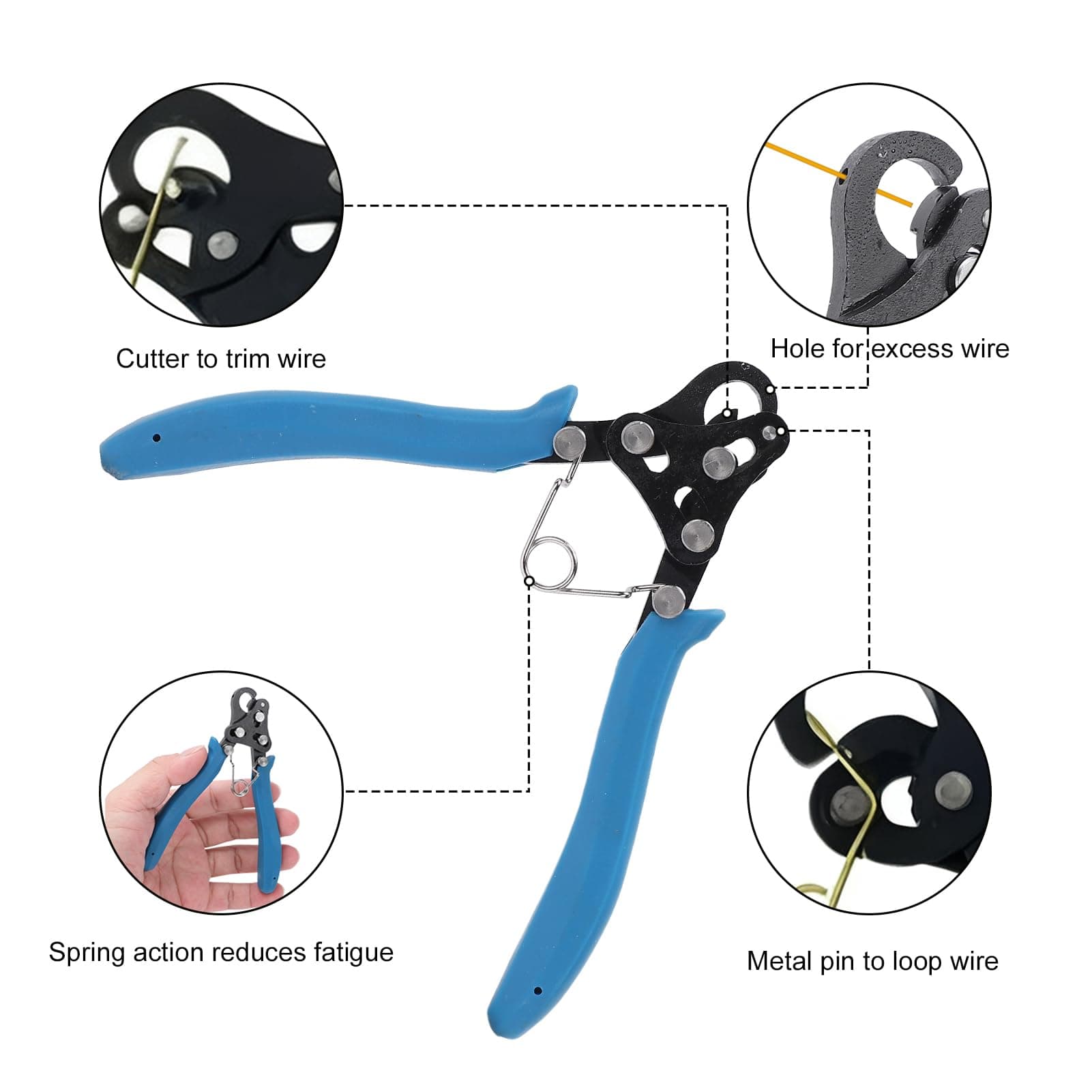 Hancaner One Step Looper Pliers Loop Maker Tool Wire Looper for Jewelry Making with High Carbon Steel for 18-26g Craft Wire (1.5MM) thumbnail 3