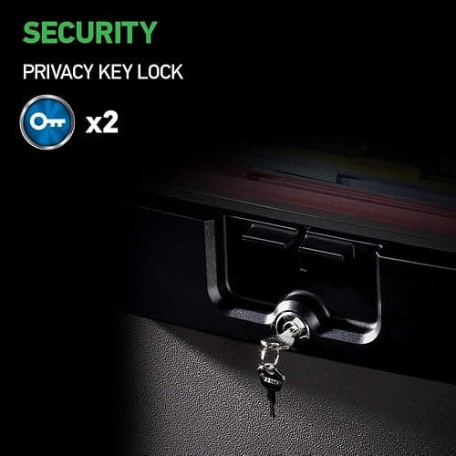 SentrySafe Black Fireproof and Waterproof Safe, File Folder and Document Box with Key Lock, Ex. 14.3 x 15.5 x 13.5 inches, HD4100 thumbnail 5