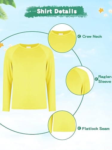 Valcatch Boys Swim Set with Long Sleeve Rash Guard and Swim Trunks Kids Youths Two Pieces Bathing Suit UPF 50+ Swimwear thumbnail 4
