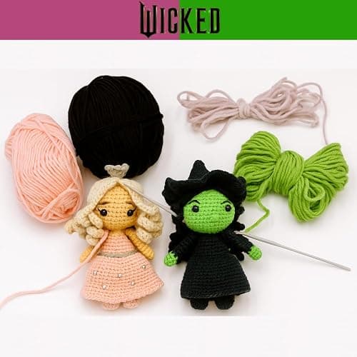 Innovative Designs Wicked Crochet Kit for Beginners, DIY Crochet Kits for Adults, Teens, Kids, Instruction Manual – Elphaba and Glinda thumbnail 5