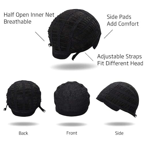AMZCOS Long Wavy Black Wig with Bangs for Women Heat Resistant Synthetic Hair Wigs for Daily Use(Black) thumbnail 5
