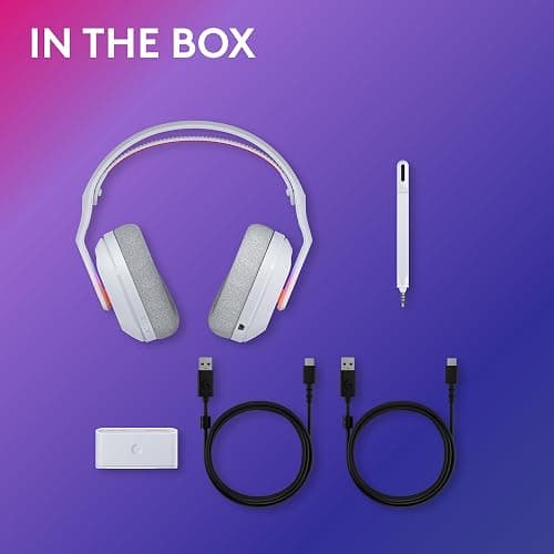 Logitech G Astro A20 X Lightspeed Wireless Gaming Headset for PS5, Xbox, Switch, PC with 2-System PLAYSYNC Audio, Bluetooth, LIGHTSYNC RGB, and 48 kHz Boom Mic - White thumbnail 12
