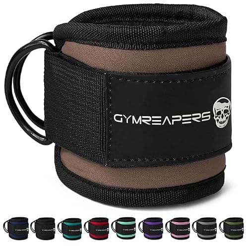Gymreapers Ankle Straps For Cable Machine Kickbacks, Glute Workouts, Lower Body Exercises - Adjustable Leg Straps with Neoprene Padding - Image 1