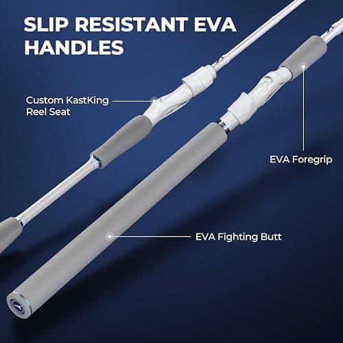 KastKing Centron Lite Fishing Rod and Reel Combo, IM6 Graphite 2Pc Blanks, Stainless Steel Guides with Ceramic Rings, Contoured EVA Handles & Fighting Butt, Split or Full Rear Handle Design, 13 Models thumbnail 6