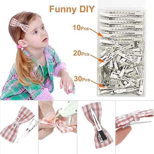 HiJeaton 60Pcs Metal Duck Billed Hair Clips for Women Styling Sectioning, Silver Hair Pins for Long Hair, Alligator Curl Loc Clips for Thick Hair Roller, Salon, Bows DIY thumbnail 5