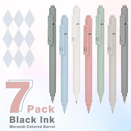 Stocking Stuffers for Women: 7 Pcs Gel Pens 0.5mm Quick Dry Black Ink Fine Point Smooth Writing Pens High-End Series Ballpoint for Office School Supplies Christmas Gifts for Women Girls Nurse Teacher thumbnail 7