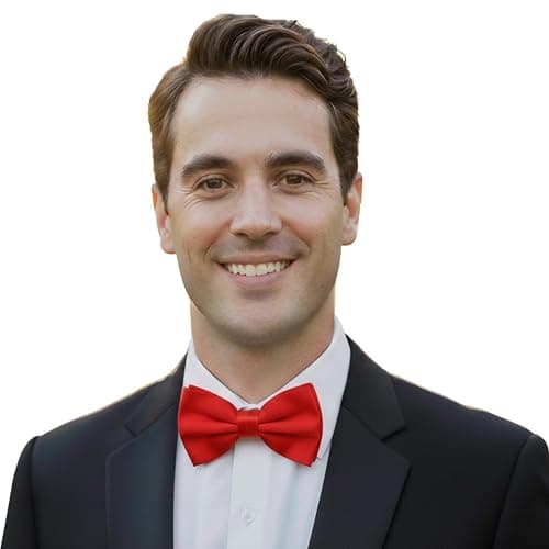 Dibi Adjustable Classic Pretied Bow Tie for Men, Women, and Boys - Men's Bowtie for Wedding, Costume Party and Formal Events thumbnail 2