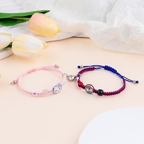 XMITHJLS Couples/Friendship Matching Bracelets,Bat/Spider/kitty Bracelets Set, Valentine's Day Birthday Jewelry Gifts for Gf and Bf Soulmate, Matching Gifts for Husband&Wife Son&Daughters BFF thumbnail 4