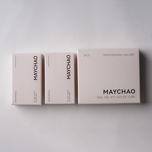 MAYCHAO 15ml 2 Pcs Glassy Gel Top Coat and Base Coat Set,No Wipe Foundation Combination for UV Light Cure Nail Polish thumbnail 8