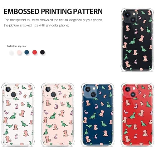 YESPURE Case for iPhone 13,Fashion Phone Cases with Soft TPU Anti-Fall Shock Absorbing Shockproof Protective Cover for iPhone 13 (Colored Dinosaurs) thumbnail 5