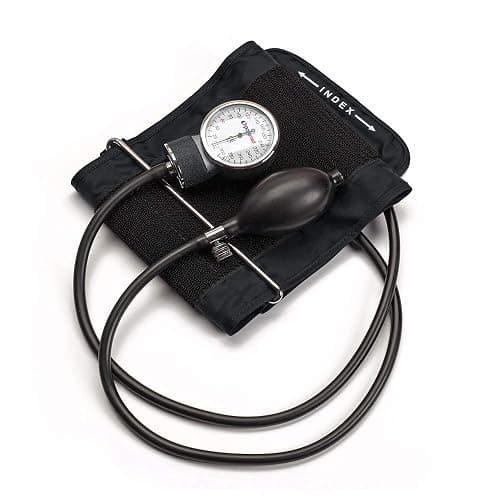 PARAMED Aneroid Sphygmomanometer – Manual Blood Pressure Cuff with Universal Cuff 8.7-16.5" and D-Ring – Carrying Case in the kit – Black – Stethoscope Not Included thumbnail 5