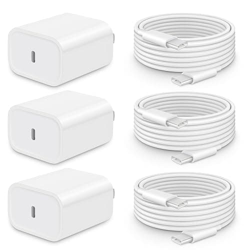 CXX i Phone 17 16 15 Charger Fast Charging-20W USB C Power Brick with 6Ft Type C to C Cord for i Phone 17/17 Pro/17 Air/17 Pro Max/16/16 Pro/16 Plus/16 Pro Max/15 Series, iPad Pro & More [3 Pack] - Image 1