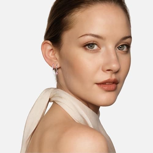 Angelady Gold Hoop Earrings Set for Women, Dainty 14K Gold Plated Huggies Earring, Sterling Silver Hypoallergenic Cartilage Earrings, Trendy Earring Stacks for Multiple Piercing Jewelry Gift(3 Pairs) thumbnail 5