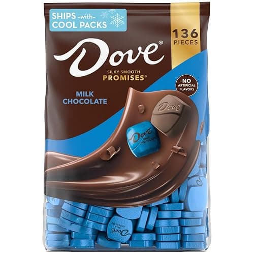 DOVE PROMISES Milk Chocolate Candy Individually Wrapped Bulk Pack (38.09 oz, 136 Piece) Bag - Image 1