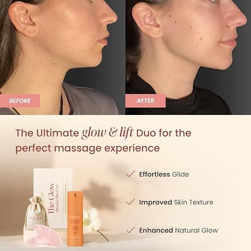 PLANTIFIQUE Massage Ritual Set Premium Certified Rose Quartz Gua Sha + Vitamin C Serum Skin Care Set, Birthday Gifts for Women, Teens, Mom, Brides thumbnail 2