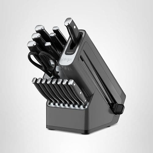 Ninja K32017 Foodi NeverDull Premium Knife System, 17 Piece Knife Block Set with Built-in Sharpener, German Stainless Steel Knives, Black thumbnail 10