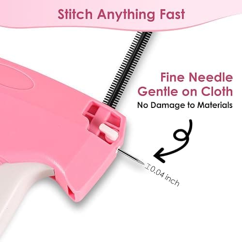 Stitch Gun for Clothes,Includes 6 Mini Needle,5000 Pcs Micro Fasteners(2500 White & 2500 Black) Stitch Gun,Quick Clothing Fixer,Stitchy Sewing Kit Tag Gun,Retail Tagging Gun for Clothing thumbnail 5