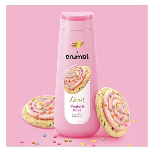 Dove Moisturizing Body Wash & Scrub | Confetti Cake Scent | 20oz Wash + 15oz Scrub | Limited Edition thumbnail 4