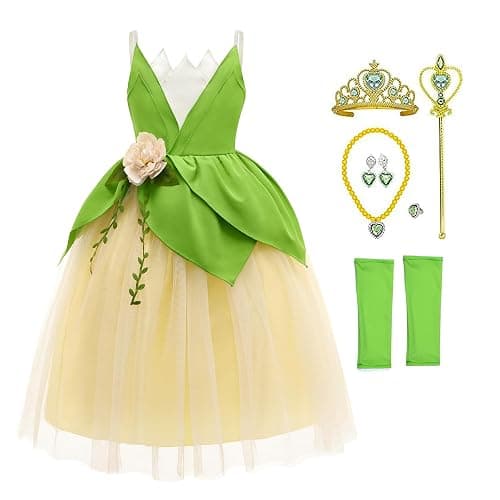 MDYCW Princess Halloween Costume for Girls, Birthday Party Fairy Dress Up, Special Occasion Dress - Image 1