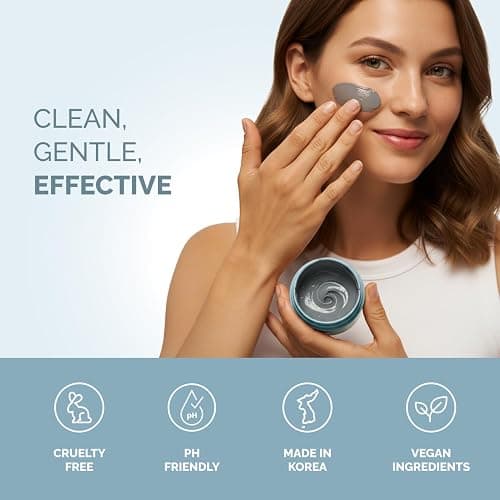 PLANTIFIQUE Korean Volcanic & Dead Sea Mud Mask - Face Mask with Charcoal, Hyaluronic Acid, Jojoba Oil & Shea Butter – Purifies, Refines Pores, Hydrates & Calms, 110g / 3.88 oz thumbnail 6