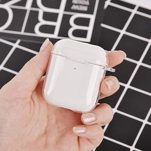 AIRSPO Airpods Case Cover, Clear Soft TPU Protective Cover Compatible with Apple AirPods 1/2 Wireless Charging Case with Keychain (Clear) thumbnail 6