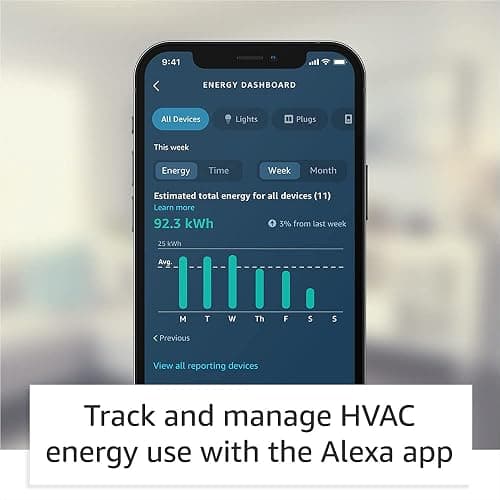 Amazon Smart Thermostat – Save money and energy - Works with Alexa and Ring - C-wire required - Thermostat only - Thermostat only thumbnail 2