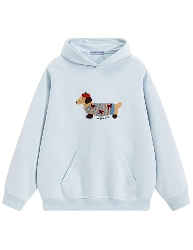 Aelfric Eden Cartoon Dog Hoodie Couple Hooded Sweatshirt Long Sleeve Pullover Oversized Hoodies 2026 Outfits - Image 1