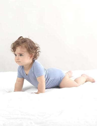 BestSoul Baby Solid Bodysuit - Super Soft Rayon made from Bamboo - Short Sleeve Long Sleeve Newborn Infant Boy Girl - 5-Pack thumbnail 5